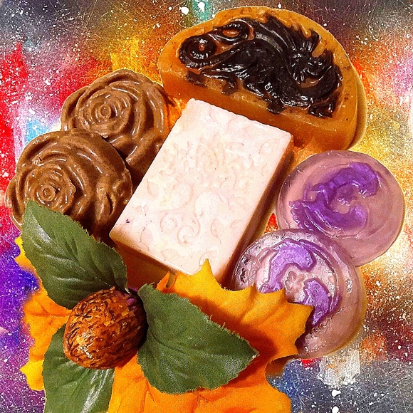 6 BARS VEGAN handmade soap orange lavender almond - Picture 1 of 3